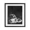 Stupell Industries Monochrome Football Helmet & Ball Black Framed Print Under Glass, design by Kim Allen